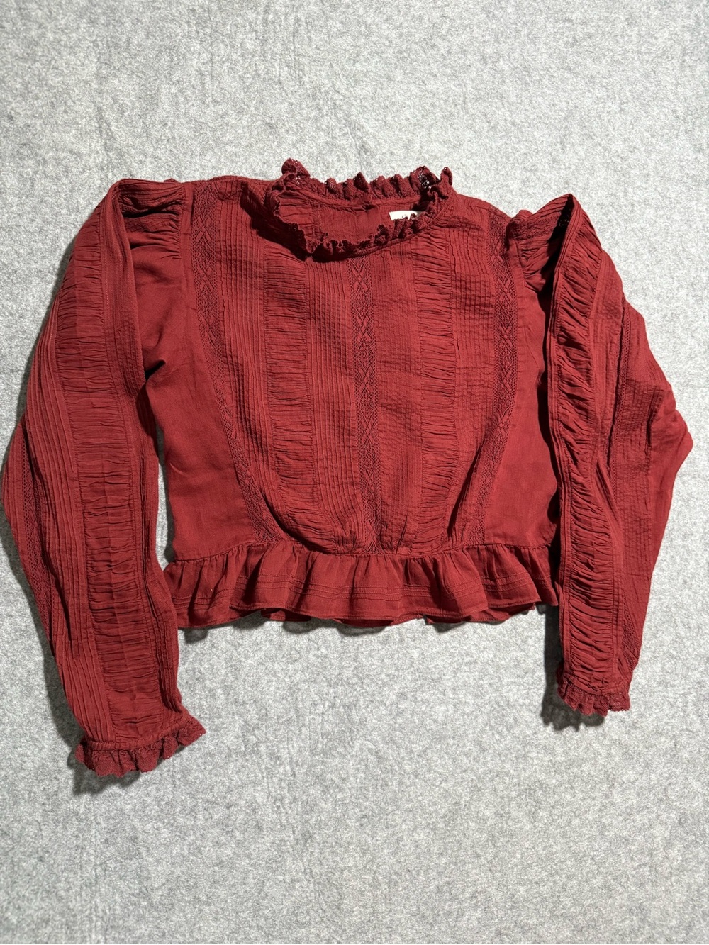 Heloise Lace-Trimmed Pintucked Cotton-Voile Top